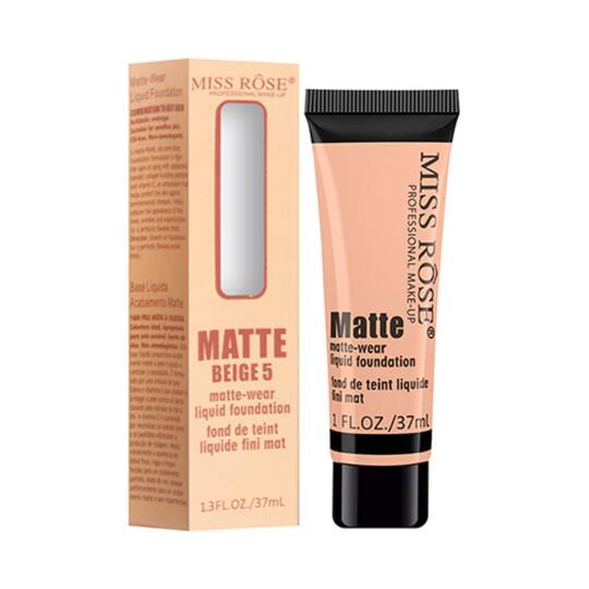 Miss Rose Matte Finish Liquid Foundation Tube - 05 Beige (37ml)