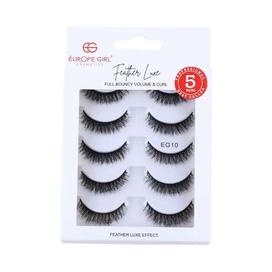 Europe Girl Feather Luxe Eyelash Set - Eg Lash-10 (5-Pair)