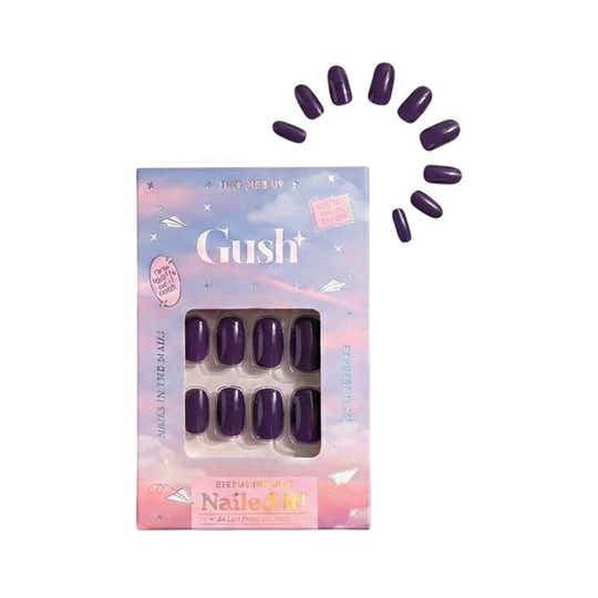 Gush Beauty Nailed It Reusable Luxury Press On Nails With Application Kit - Midnight Rave (24 pcs)