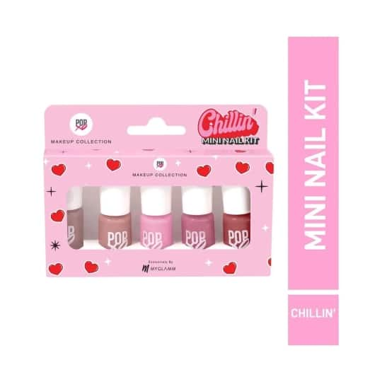 MyGlamm Popxo Makeup Collection Mini Nail Polish Set - Chillin (5 Pcs)