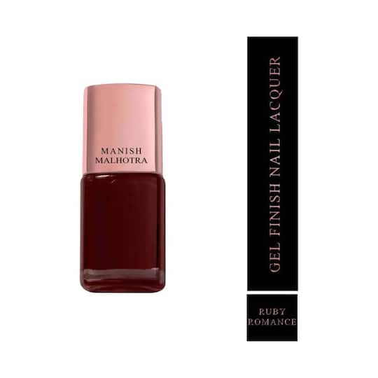 MyGlamm Manish Malhotra Gel Finish Nail Lacquer - Ruby Romance (10ml)