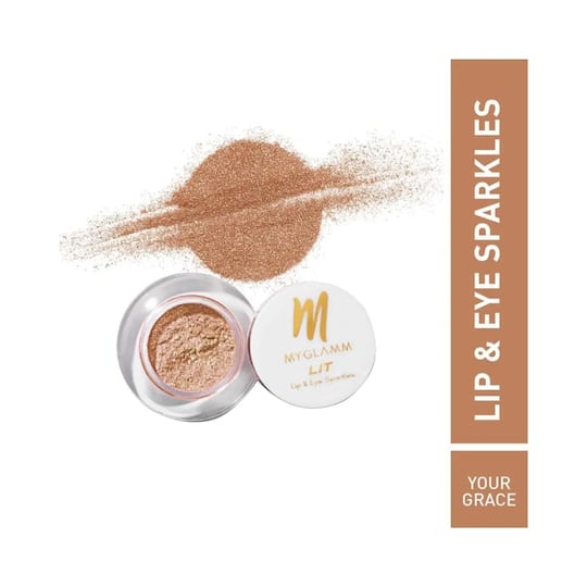 MyGlamm LIT Lip & Eye Sparkles - Your Grace (1.1g)