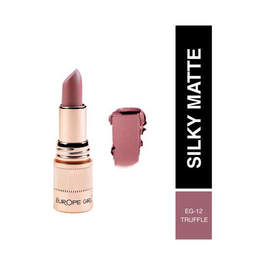 Europe Girl Silky Matte Long Lasting Lipstick - Truffle Eg 12 (3 g)
