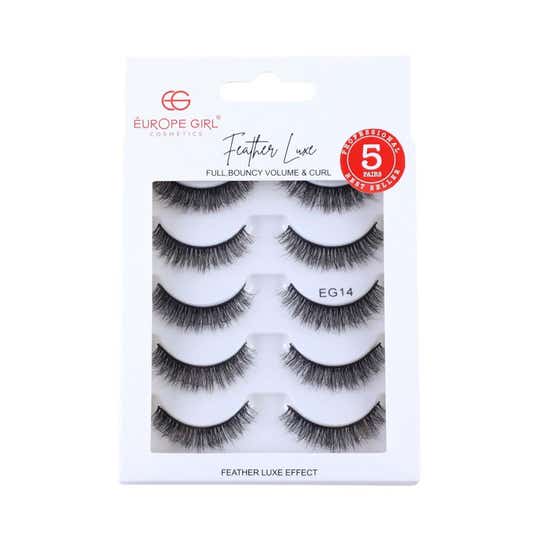 Europe Girl Feather Luxe Eyelash Set - Eg Lash-14 (5-Pair)