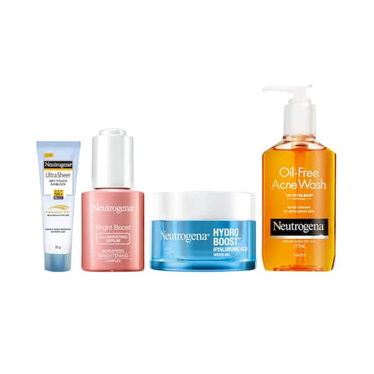 Neutrogena CSMS Face Wash + Face Serum + Moisturizer + Sunscreen Combo