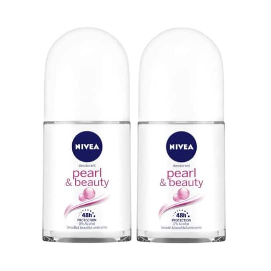 Nivea Pearl&Beauty Rollon Female (50ml) Pack of 2 Combo