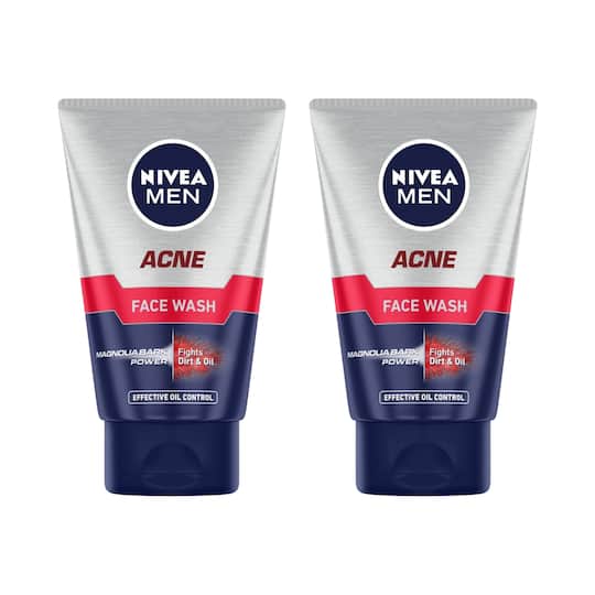 Nivea Men Cleansing Acne Facewash Large (100 g) (Pack Of 2) Combo