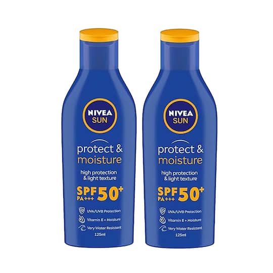 Nivea Sun Protect & Moisture SPF 50 Lotion Pack of 2 combo (125 ml x 2)