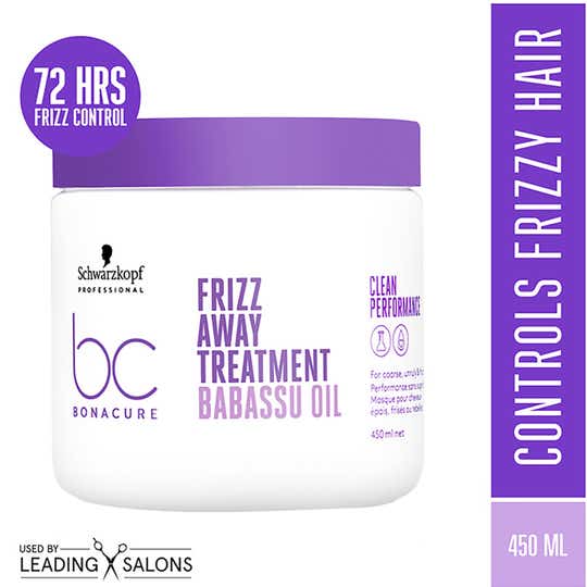 Schwarzkopf Professional Bonacure Frizz Away Treatment with Babassu Oil,with Vegan Keratin (450 ml)