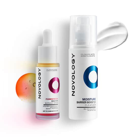 Novology Moisture Barrier Booster Cleanser + Bi-Phasic Hyper Pigmentation Serum Combo