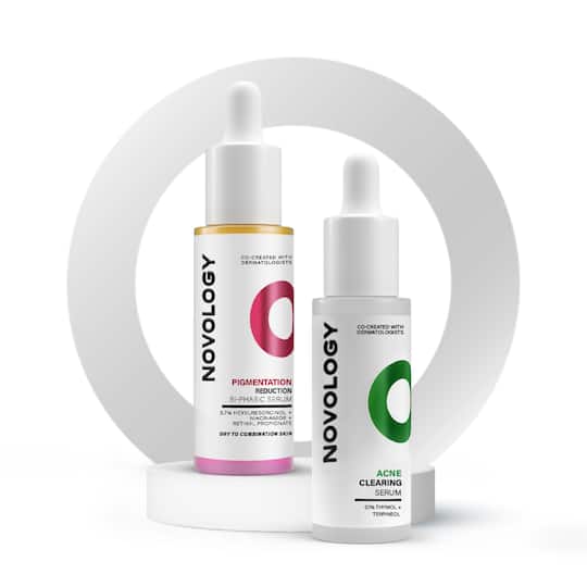 Novology Bi-Phasic Hyper Pigmentation Serum + Acne Reduction Serum Combo