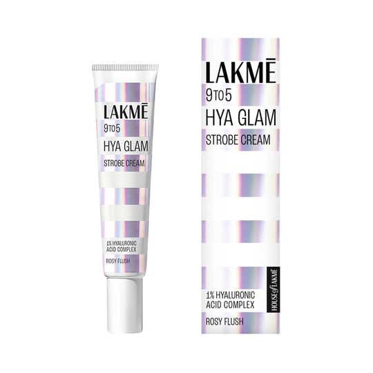 Lakme 9To5 Hya Glam Strobe Cream With Hyaluronic Acid & Niacinamide - Rosy Flush (30 g)
