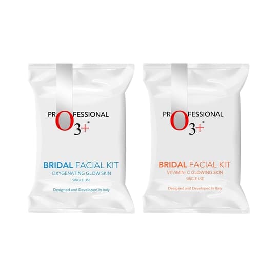 O3+ Bridal Facial Kit Vitamin C Glowing Skin & Bridal Oxygenating Glow Skin Facial Kit - (81g) Combo