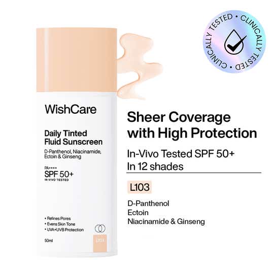 WishCare Daily Fluid Tinted Sunscreen SPF50PA++++ L103 (50 ml)