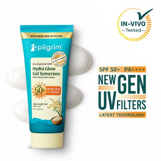 Pilgrim 5% Niacinamide Hydra Glow Gel Sunscreen SPF 50+ PA++++ (50 ml)
