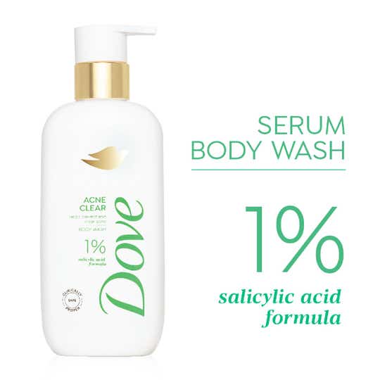 Dove 1% Salicylic Acid Formula Acne Clear Serum Body Wash, (300ml)