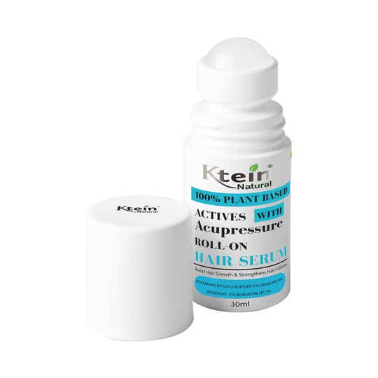 Ktein 100% Plant-Based Active Intensive Hair Treatment Serum with Acupressure Roll-On Therapy (30 ml)