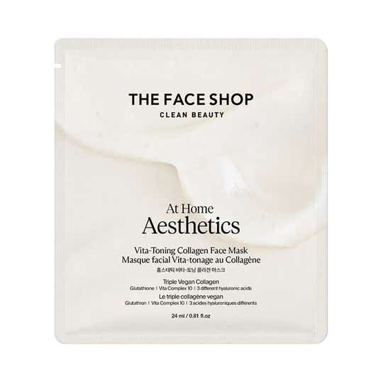 The Face Shop Collagen + Glutathione Vita Toning Sheet Mask with Hyaluronic Acids Vitamins (24 ml)