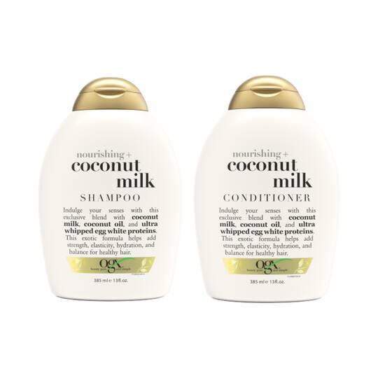 OGX Combo of Nourishing Coconut Milk - Shampoo and Conditioner (385 ml Each)