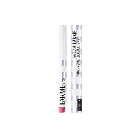Lakme 9To5 Hya Glam Plump+Shine Clickstick, Hyaluronic Acid & Ceramides - Main Character Pink (2.1 g)