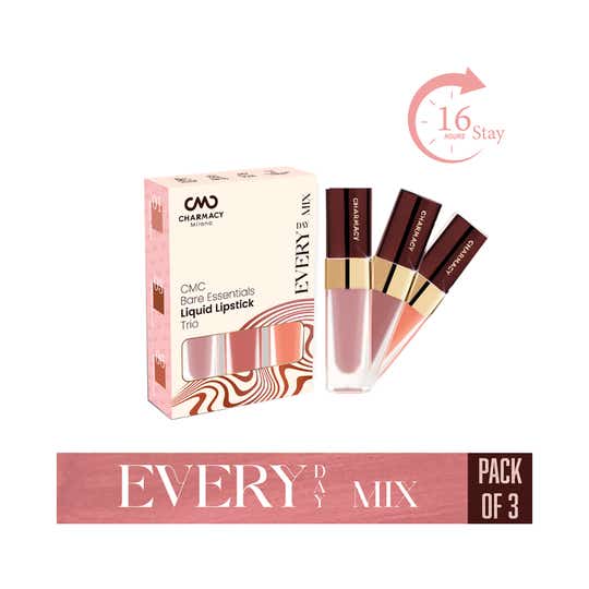 Charmacy Milano Bare Essentials Liquid Lipstick Trio - Everyday Mix (3 pcs)