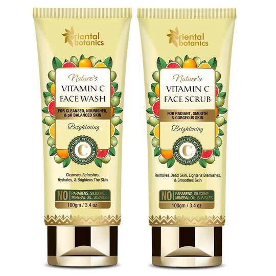 Oriental Botanics Nature's Vitamin C Face Wash + Face Scrub (2Pcs)