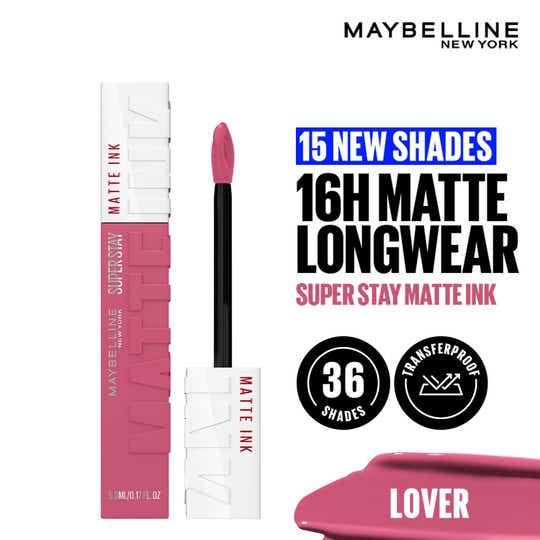 Maybelline New York Super Stay Matte Ink Liquid Lipstick - 15 Lover (5ml)