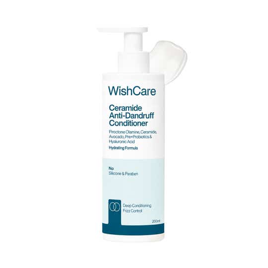 WishCare Ceramide Anti Dandruff Conditioner for Dry and Frizzy Hair Adds Shine (200 ml)