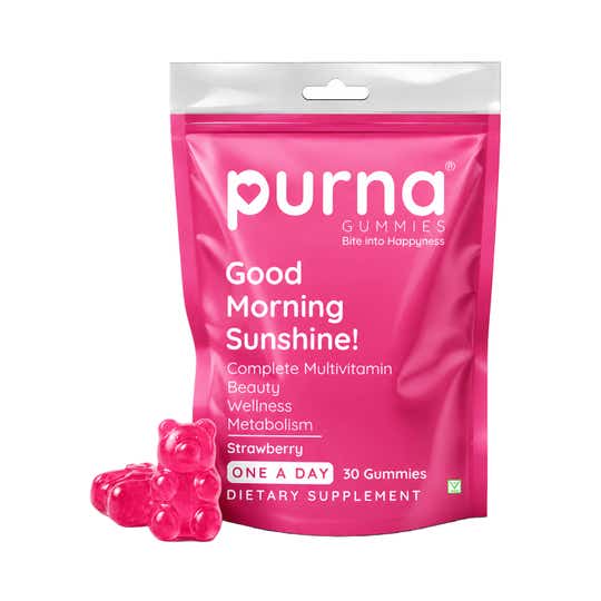 Purna Gummies Multivitamin Strawberry Gummies with Vitamins & Minerals (30 pcs)
