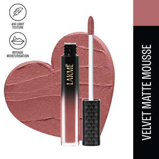 Lakme Extraordin-Airy Lip Mousse Liquid Lipstick - Blush Nude (4.6g)