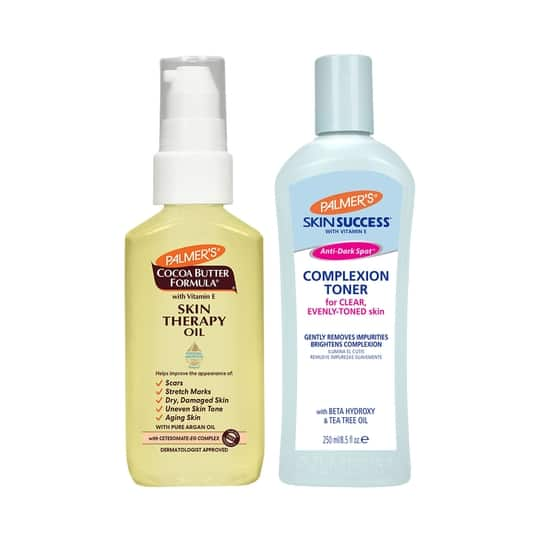 Palmer's Cocoa Butter Skin Therapy Oil (60ml) & Vitamin E Anti -Dark Spot Toner (250ml) Combo