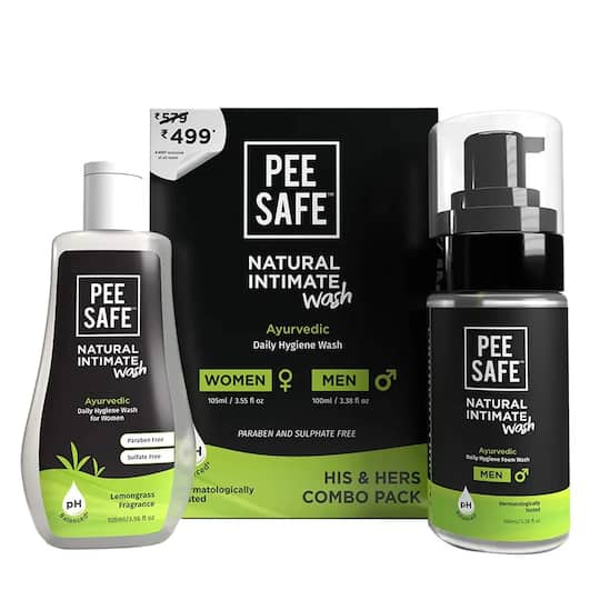 Pee Safe Natural Intimate Wash for Men and Women Combo Pack
