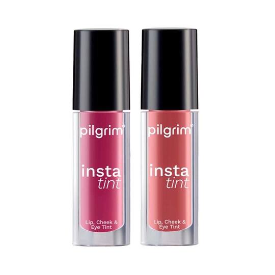 Pilgrim Lip, Check And Eye Tint Combo - Pink Filter & Coral Story