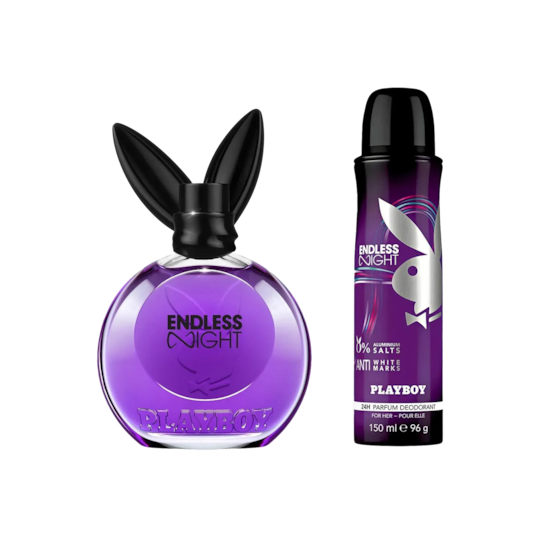 Playboy Endless Night For Women Gift Set : Eau de Toilette, Body Spray (2 pcs)