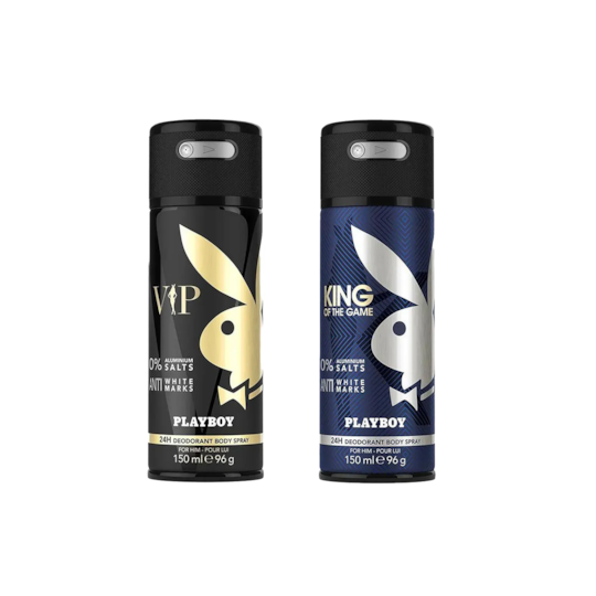 Playboy VIP + King Deo New Combo Set for Men (2Pcs)