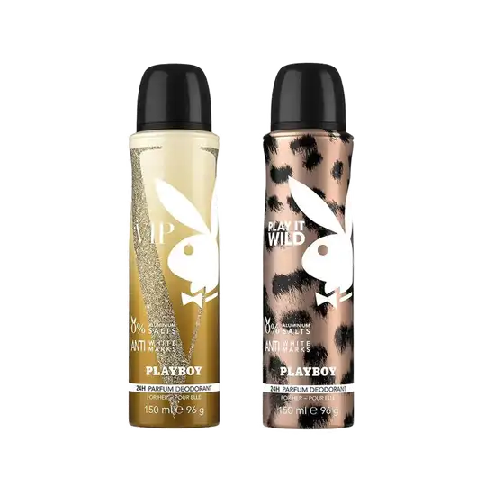 Playboy VIP + Wild Deo New Combo Set for Men (2Pcs)