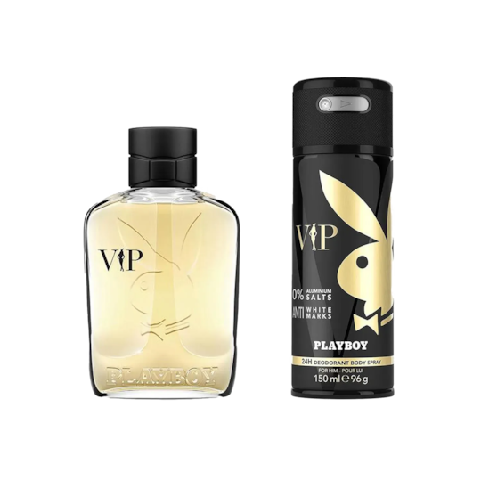Playboy VIP For Men Gift Set - (Eau De Toilette 100ml + Body Spray 150ml) (2Pcs)