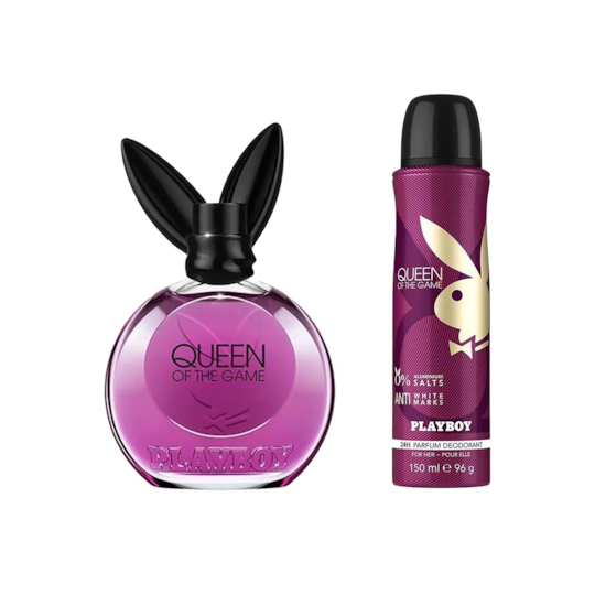 Playboy Queen For Women Gift Set : Eau de Toilette, Body Spray (2 pcs)