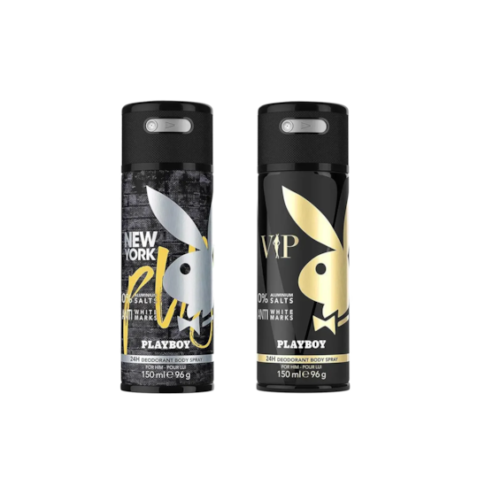 Playboy New York + VIP Deo New Combo Set for Men (2Pcs)