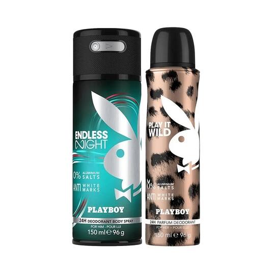 Playboy Endless Night + Wild Women Deodorant (Pack of 2)