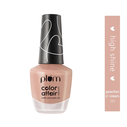 Plum Color Affair Nail Polish - 131 Peaches n Cream (11ml)
