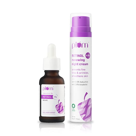 Plum Retinol Anti-Ageing Duo With Serum & Night Cream Combo