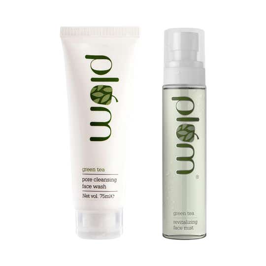 Buy Plum Green Tea Face Wash and Green Tea Face Mist Fights Ance & Oil