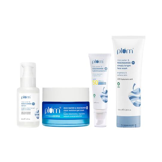 Plum Niacinamide Brightening & Hydrated Skin Tightens Pore, Fades Blemishes & Hydrates Combo