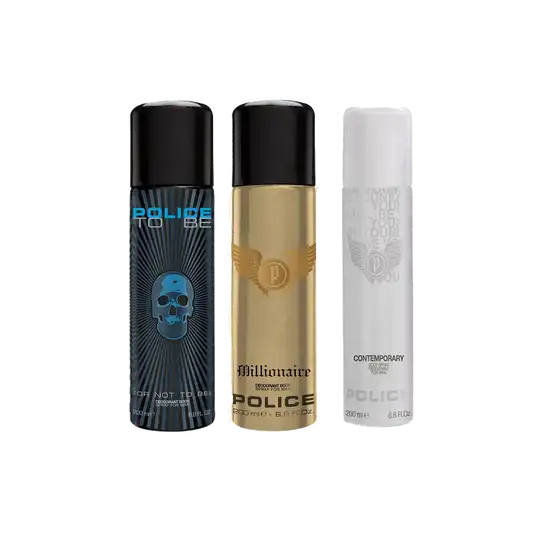 Buy Police Combo Set Contemporary, To be, Millionaire Deo (3 pcs