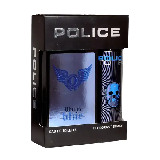 Police Blue Wings Gift Set : Eau de Toilette 100ml, Deo (2 pcs)