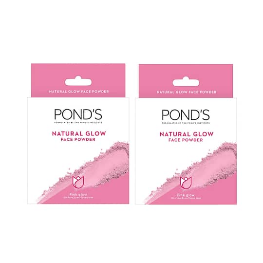 Ponds Natural Glow Face Powder (Pack Of 2) Combo - Pink