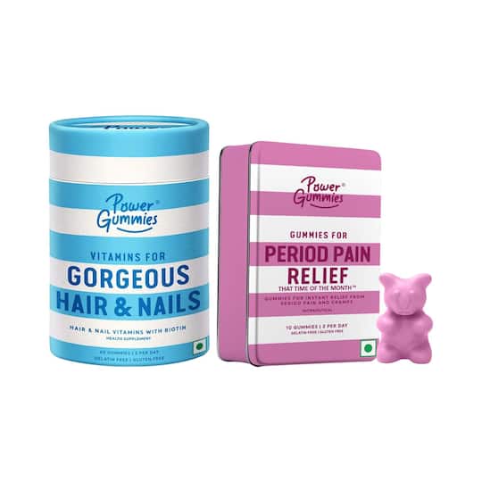 Power Gummies - Hair & Nail 60 Gummies + That Time Of The Month 10 Gummies Combo