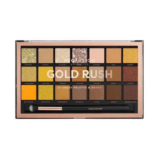 Profusion Cosmetics Eyeshadow Palette - Gold Rush (33.6g)