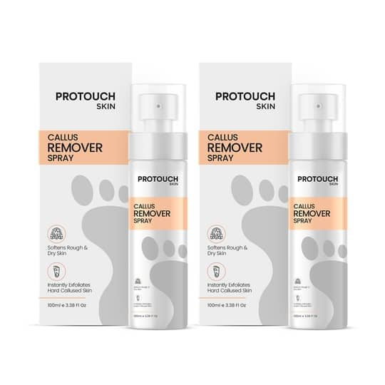 Protouch Callus Remover Spray Pack of 2 Combo  - Removes the Tough Dead Skin & Reveal Soft Heels